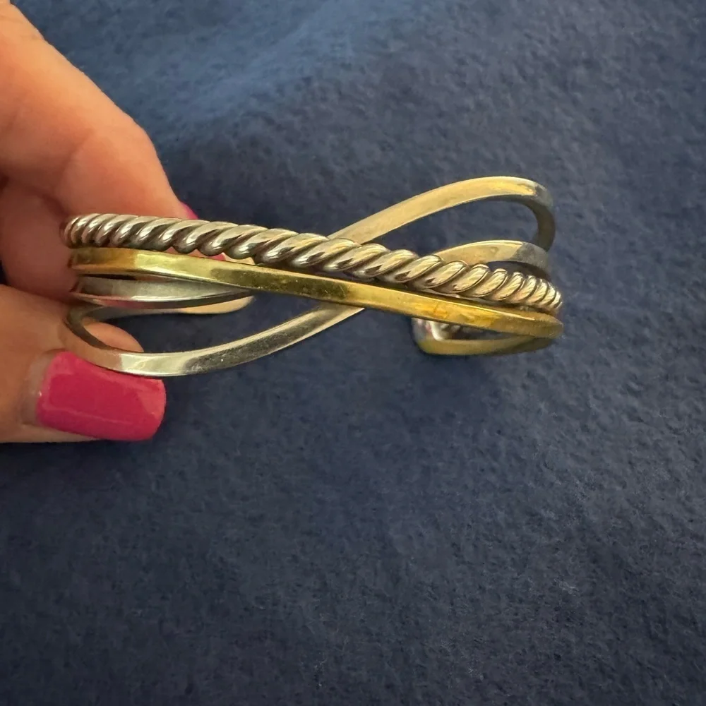 Elegant Handcrafted Twisted Cuff Bracelet